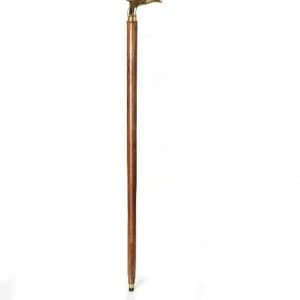 Sheesham Wood Walking Stick/Cane with Gold Engraved Eagle Handle