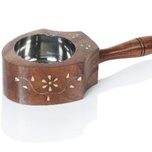 Wooden Lobandan Burner
with Steel Inner for Charcoal Burning