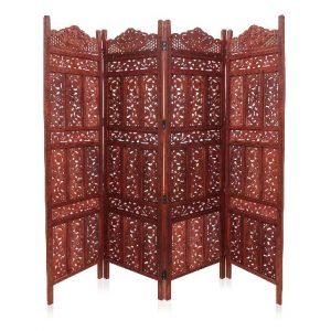 Wooden Handcrafted 4 PanelRoom Divider