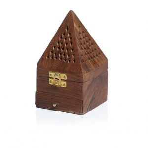 Wooden Pyramid Charcoal Burner
4 Inch with 1 Drawer
